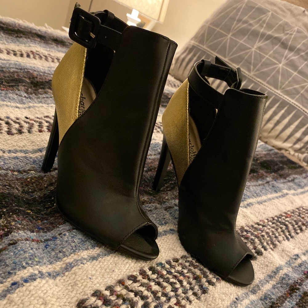 Black and Gold Heels